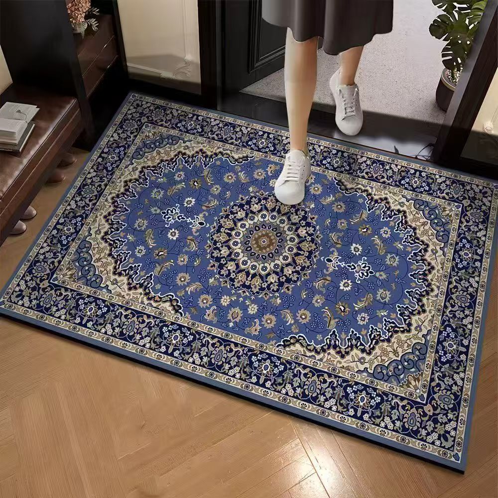 蓝色盛典【100*160】硅藻泥卧室客厅入户门垫防滑耐磨地毯