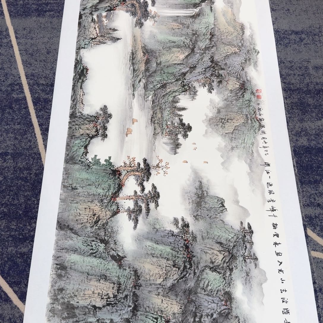 国画国画作品山水花鸟纯手绘