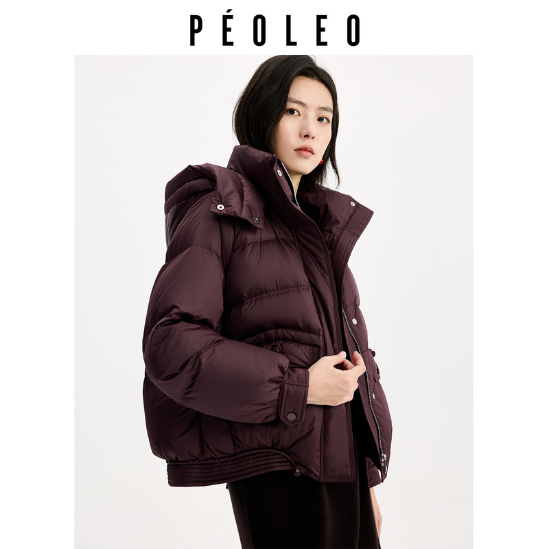 飘蕾2025冬新款90鸭绒加厚连帽气质羽绒服女PKA205188