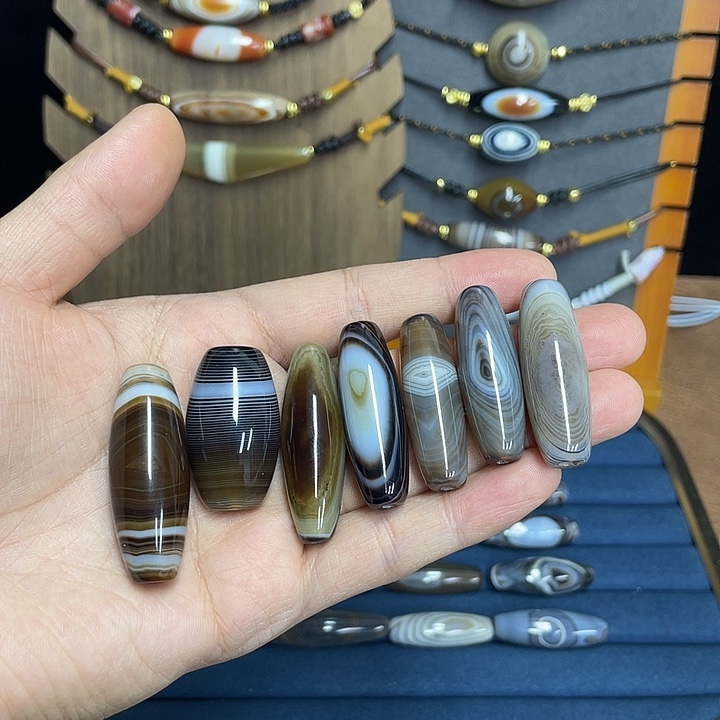 老***嘴玛瑙/玉髓合金颈饰