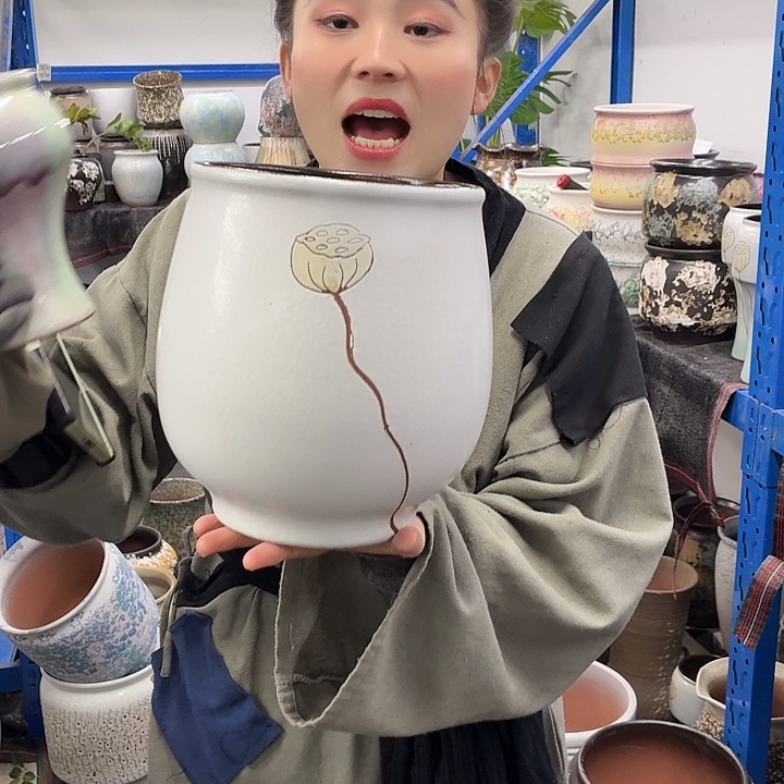 19×24 -粗陶花盆有孔-买买买