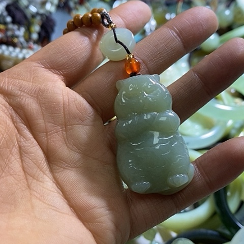 岫玉手机挂件未镶嵌多样性发货