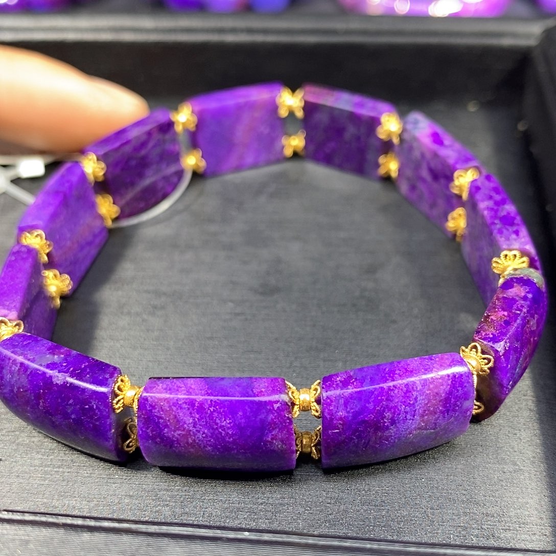 苏纪石（舒俱来）未镶嵌南非舒俱来皇家紫镯排