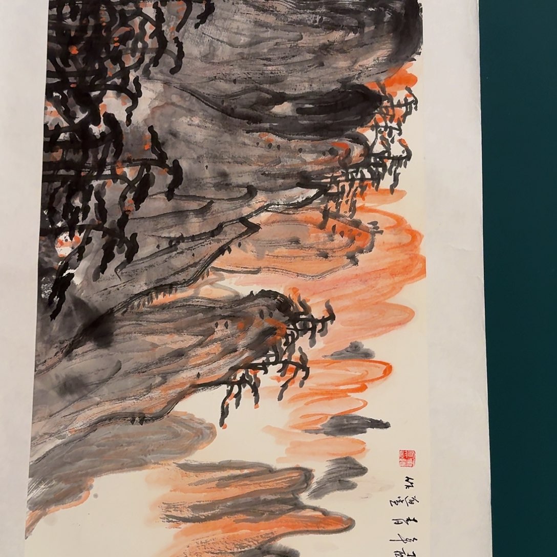 国画董老师画作画作