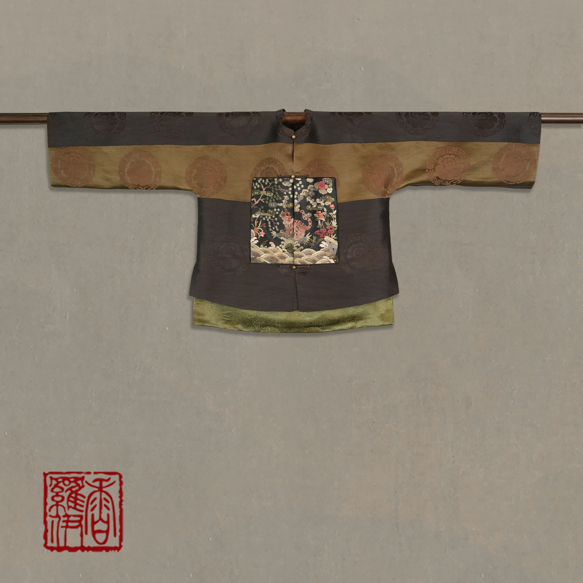 【褐锦镶绣】传统中式汉服绣花上衣