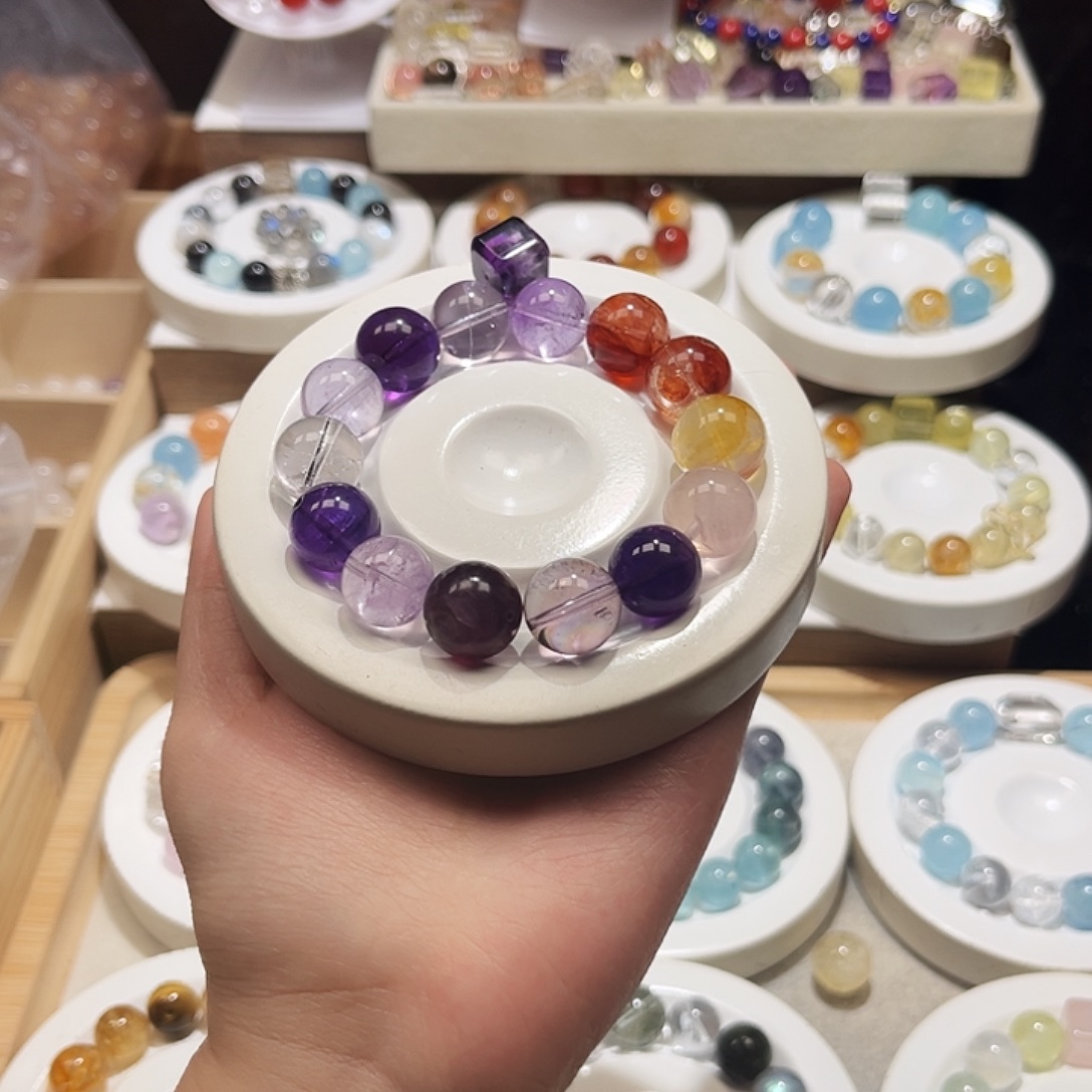 丽***波水晶未镶嵌手链天然水晶