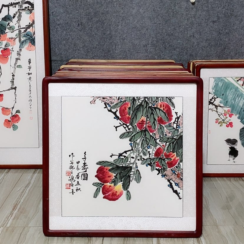 【闪购商品】国画书画作品带框65×65厘米
