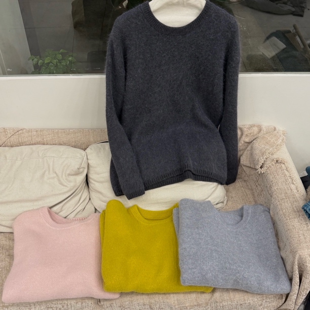 【Maomao】圆领套头毛衣