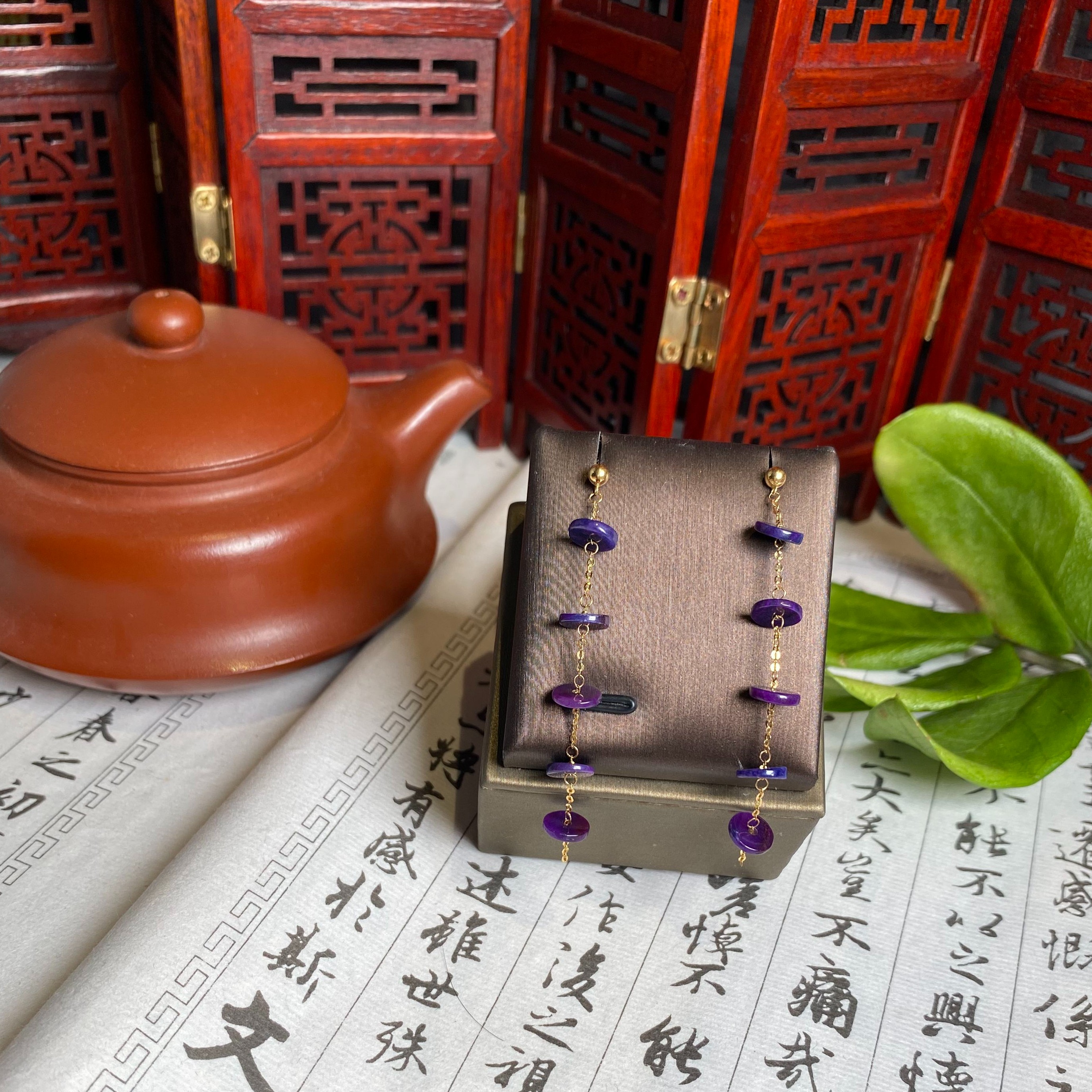 【618活动】舒俱来苏纪石南非老矿料18K耳饰