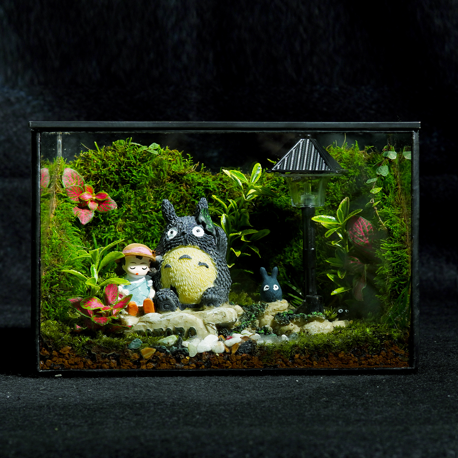 C13【龙猫的故事】苔藓微景观植物绿植桌面玄关植物摆件12*15*20cm