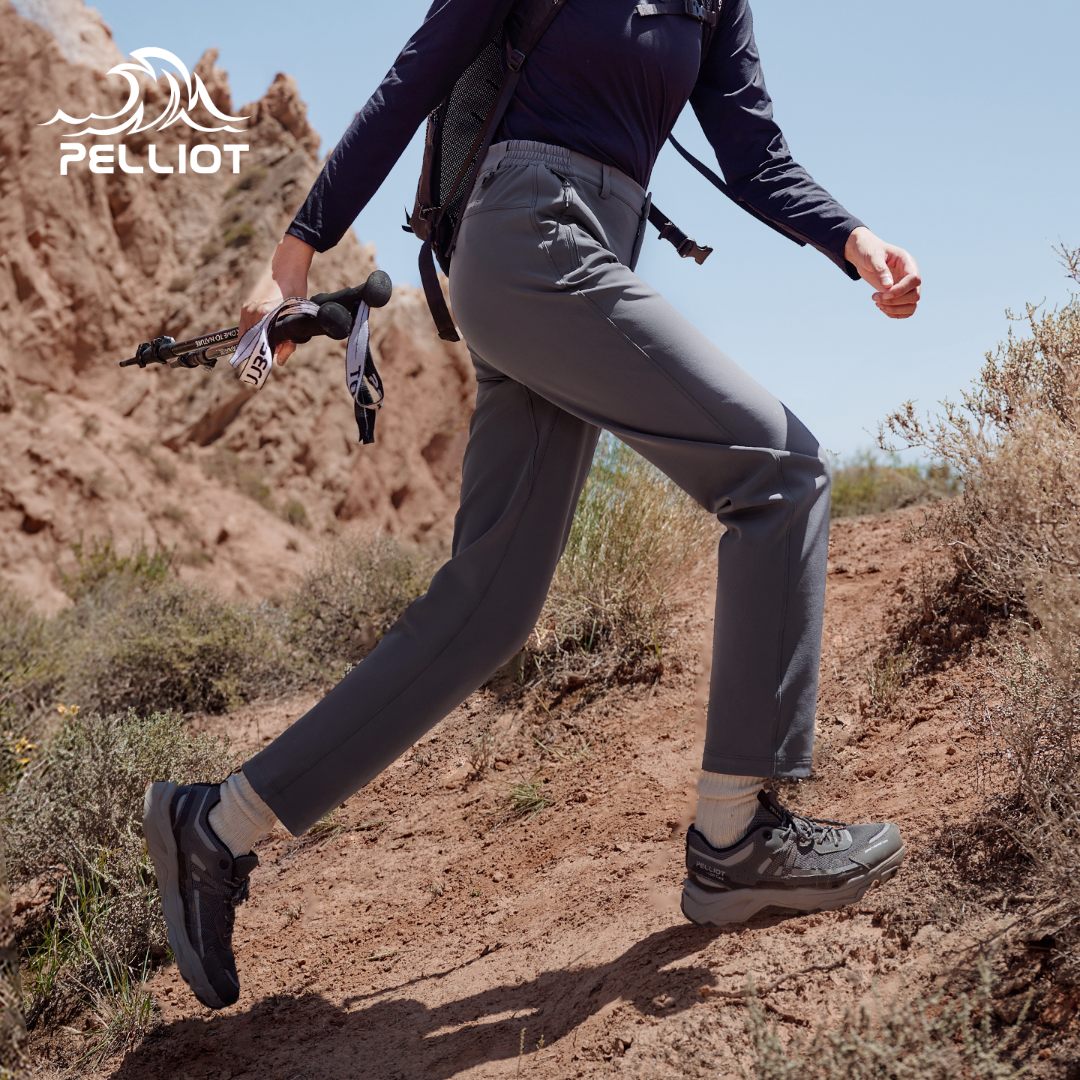 伯希和户外软壳裤女24新款运动高弹防风防水轻量保暖徒步登山裤