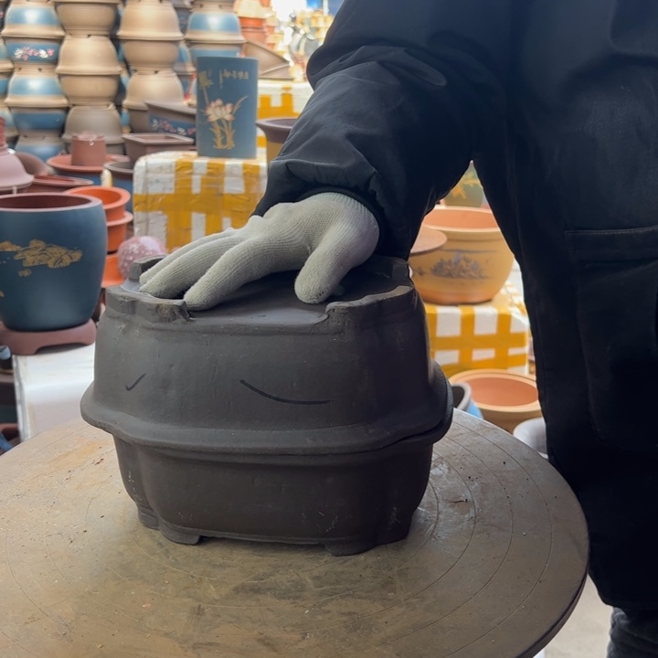 紫砂宜兴紫砂花盆花盆海棠24+24