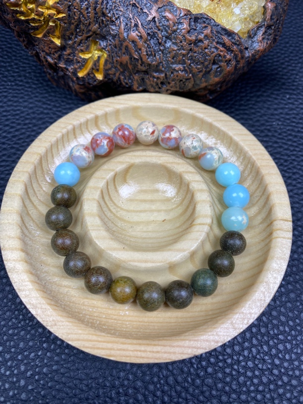 【绿檀寿山款】手串卡8 A272