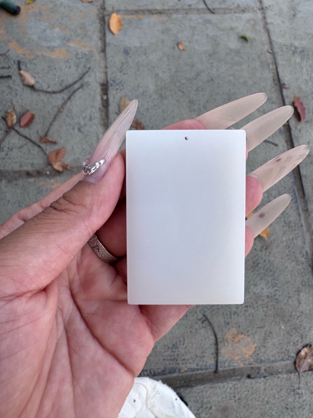 高端精品直切无事牌挂件白