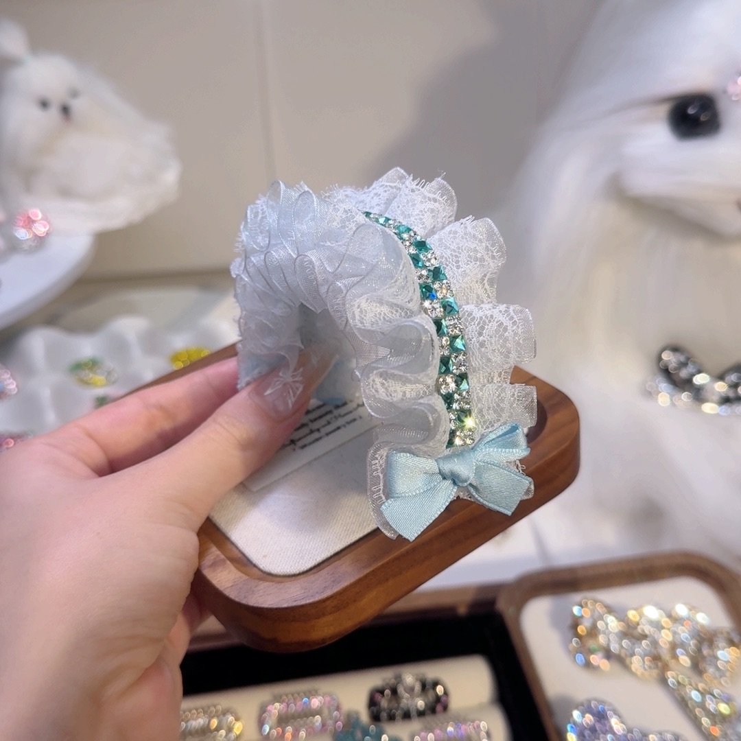 手工满钻宠物狗狗发箍