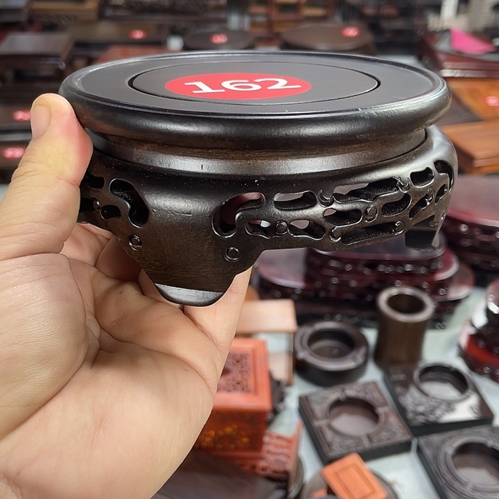 紫砂红木底座工艺品红木底座工艺品12.5公分