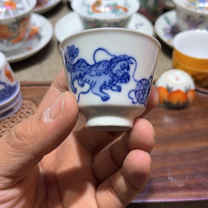 纯手绘精品盖碗杯