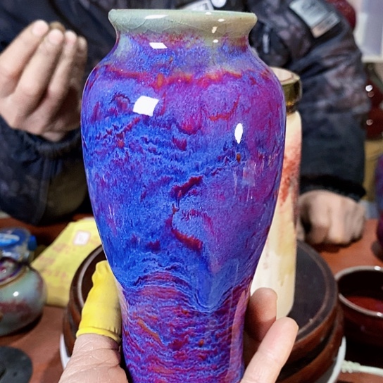 摆件尚峰钧窑作品广口瓶