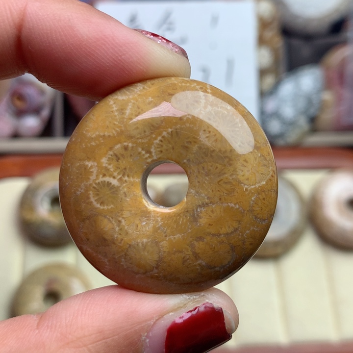 硅化珊瑚（珊瑚玉）颈饰未镶嵌