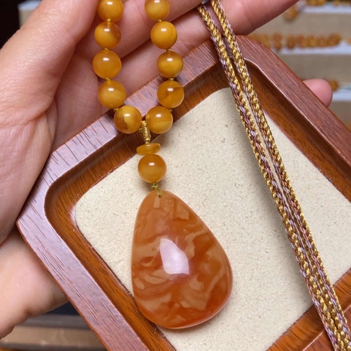 【闪购商品】未镶嵌颈饰蜜蜡项链