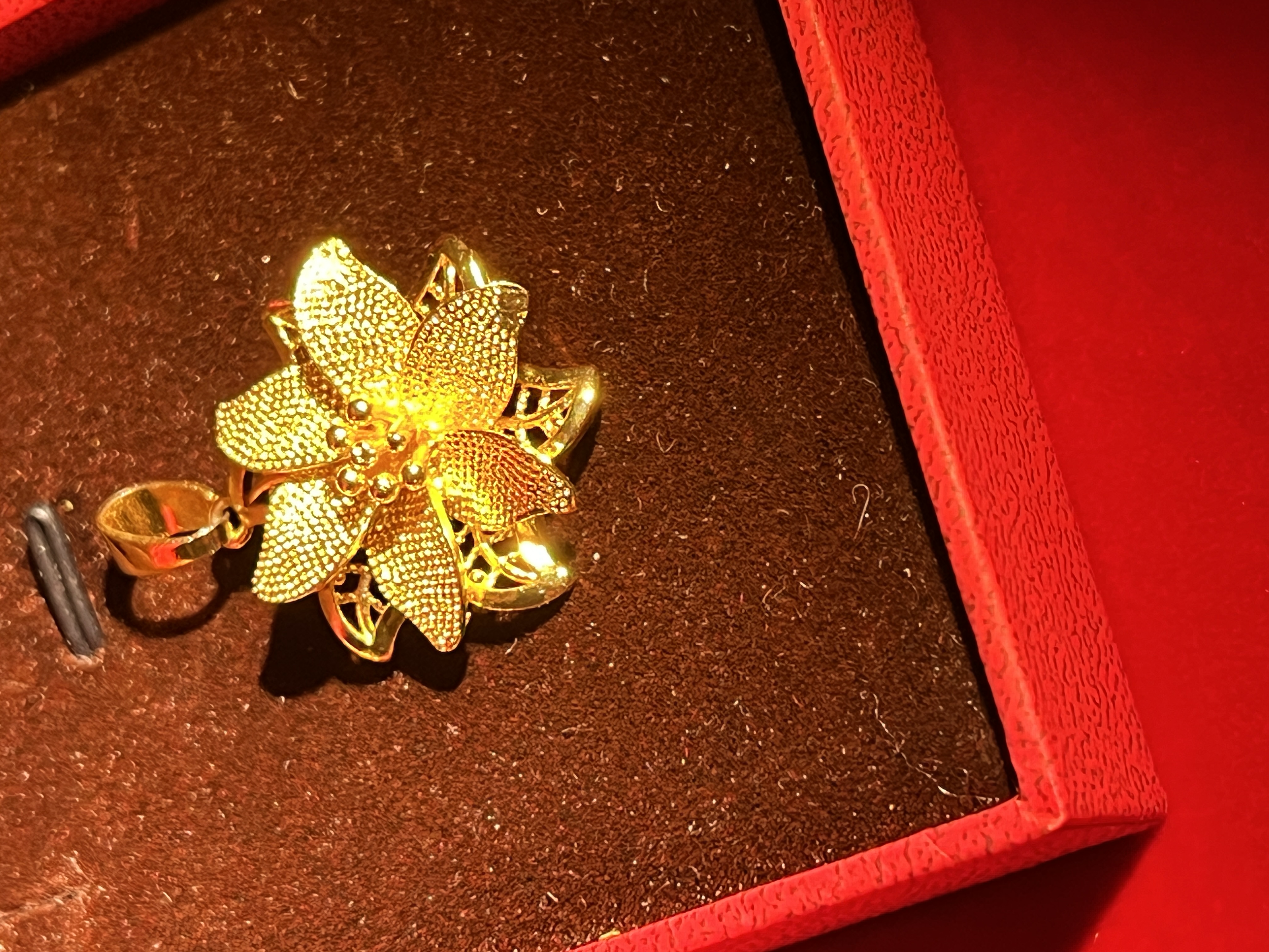 合金吊坠 收藏级轻奢时尚设计项链D8紫荆花吊坠