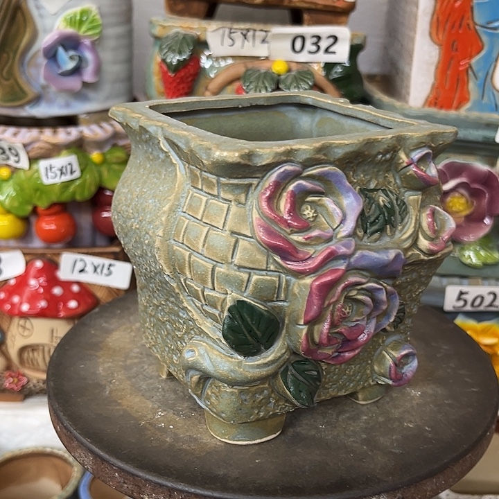 粗陶材质多肉花盆