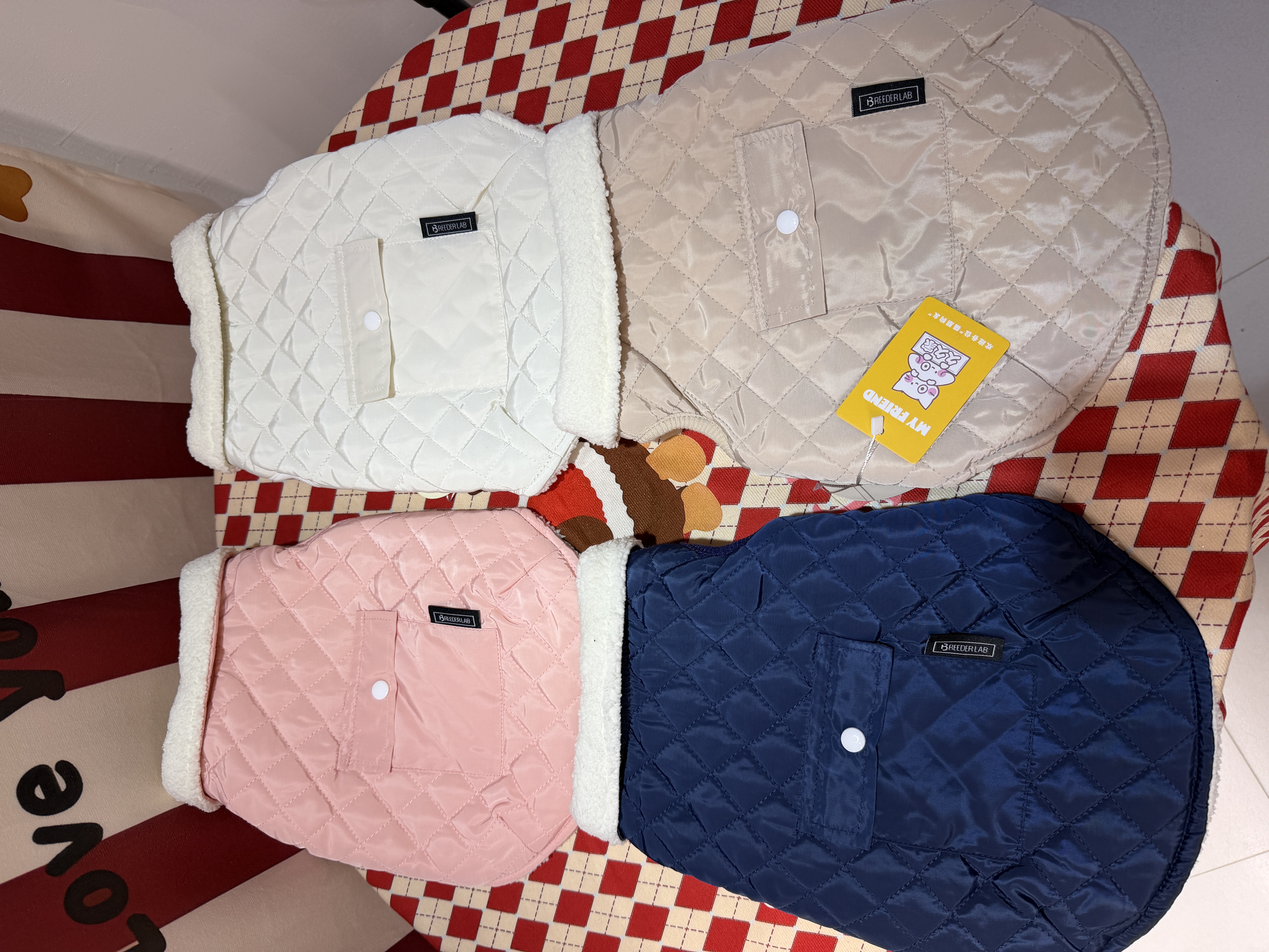 店内宠物服饰精品简约风外贸小韩两脚棉服M/L/XL（NO退NO换）