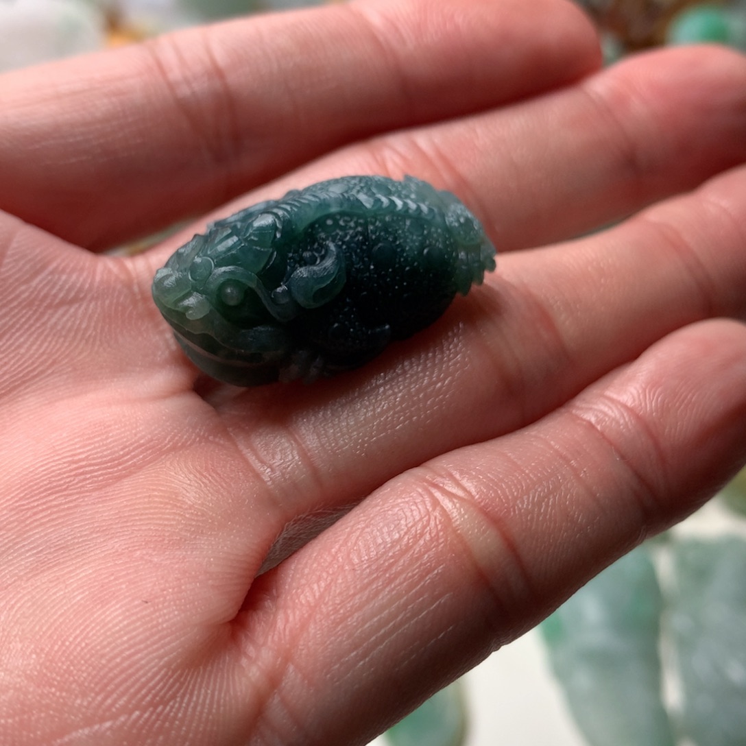 定制翡翠未镶嵌金蟾