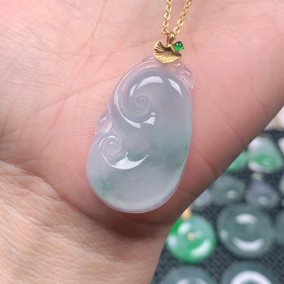 【闪购商品】翡翠吊坠(不含链)18K金镶嵌