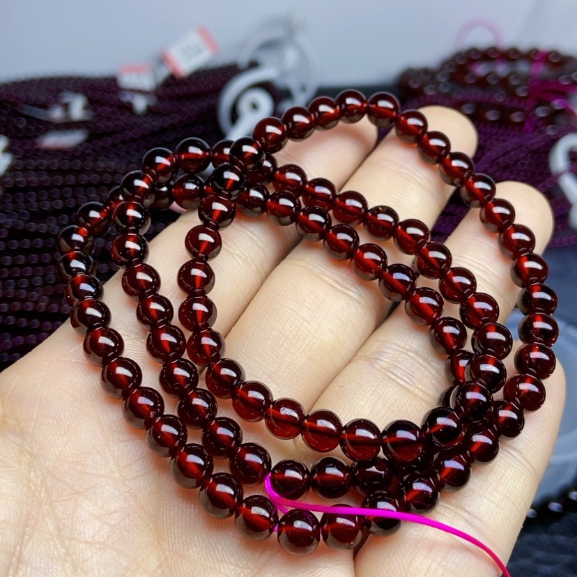 【闪购商品】石榴石手链未镶嵌6毫米