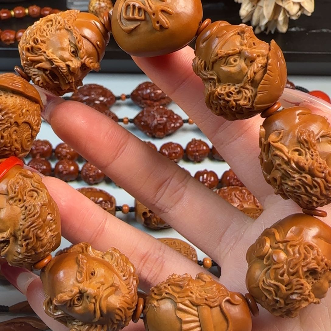 橄榄核手串/手链尺寸2.4油核钟馗手串