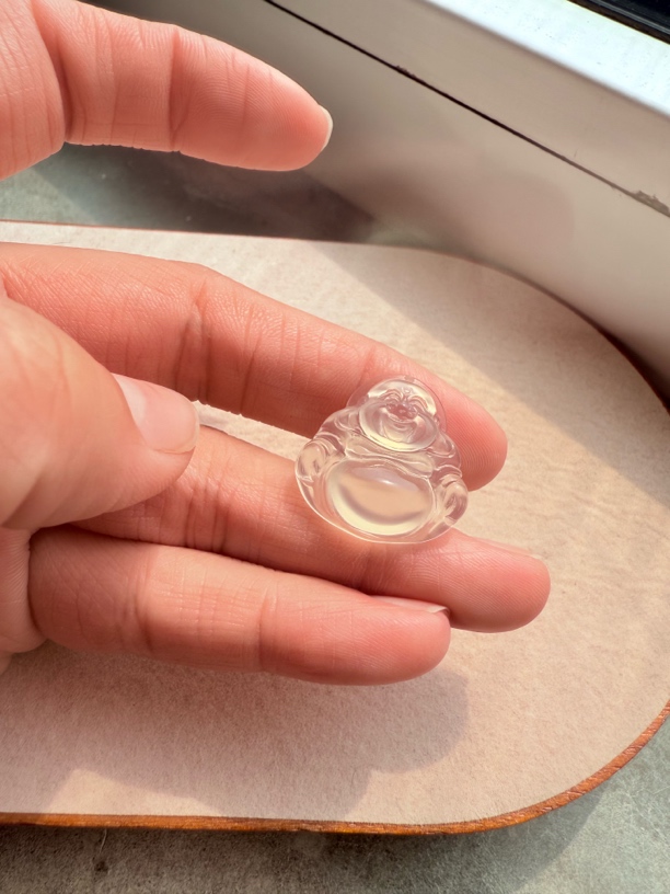 天然玛瑙玉髓佛公吊坠