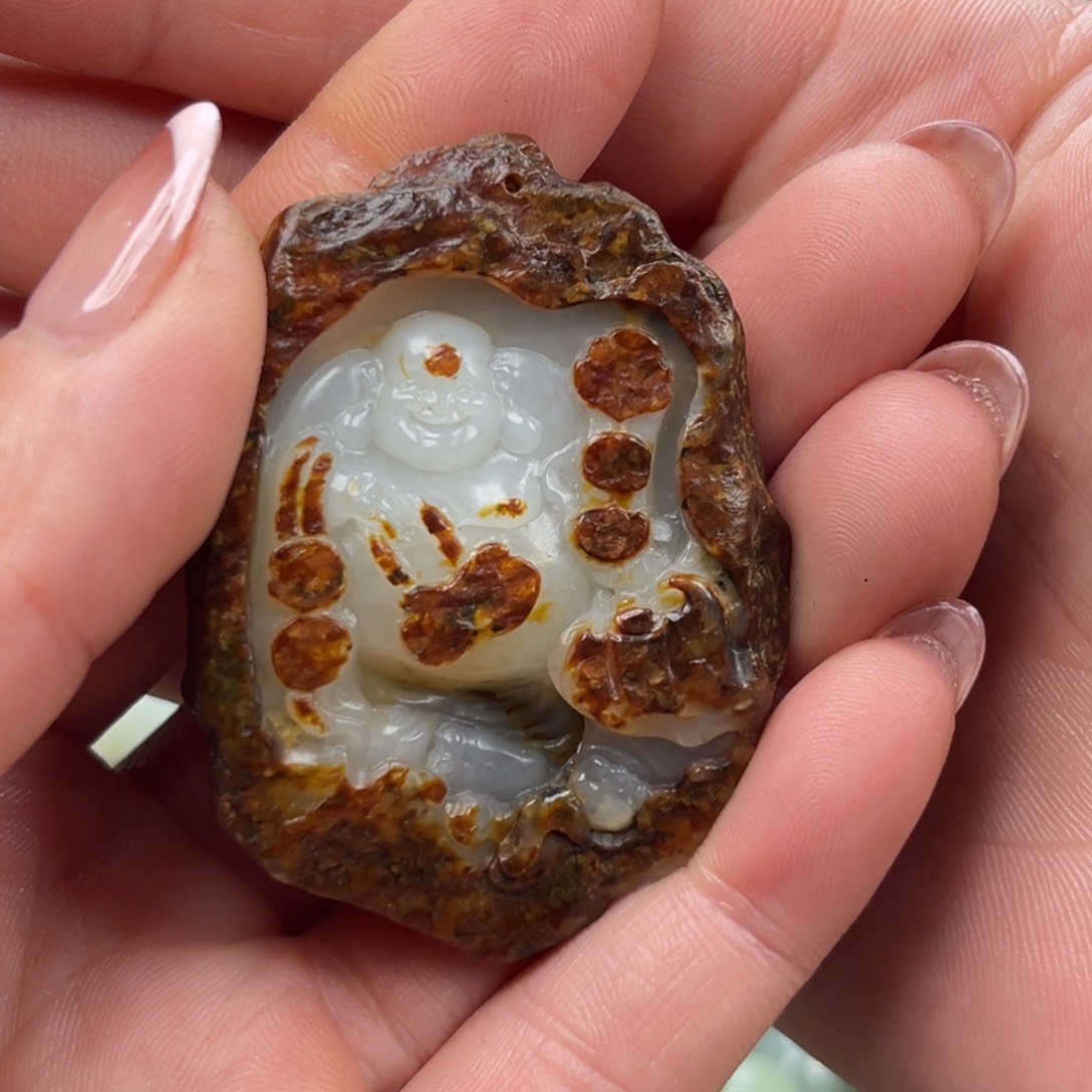 石***1透闪石质玉未镶嵌吊坠(不含链)