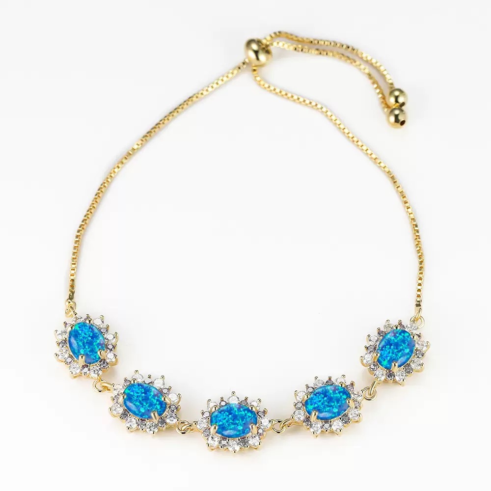 9603【原创opal系列·太阳花】设计师款澳宝女士手链