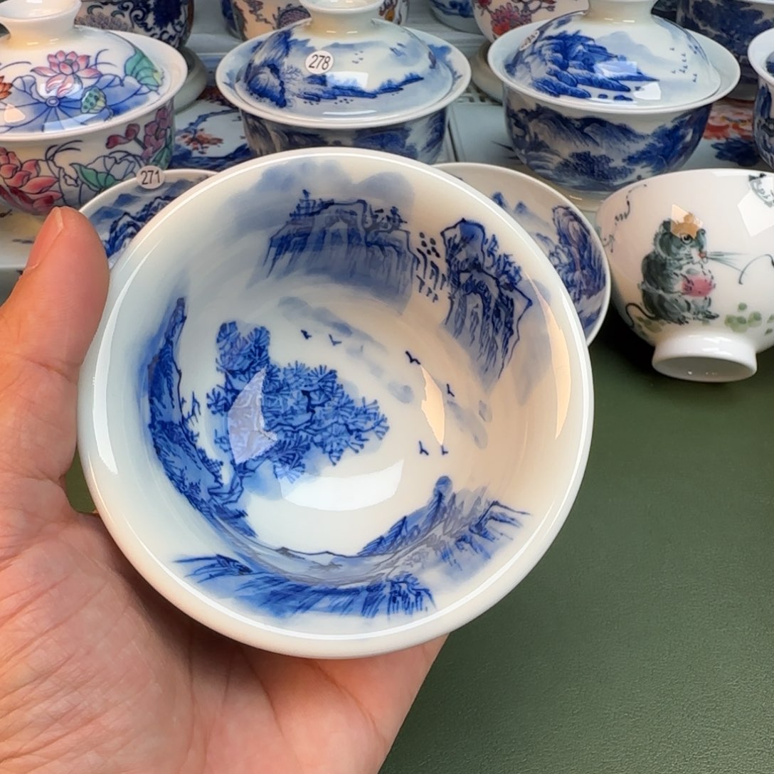 陶纯手工纯手绘茶具240