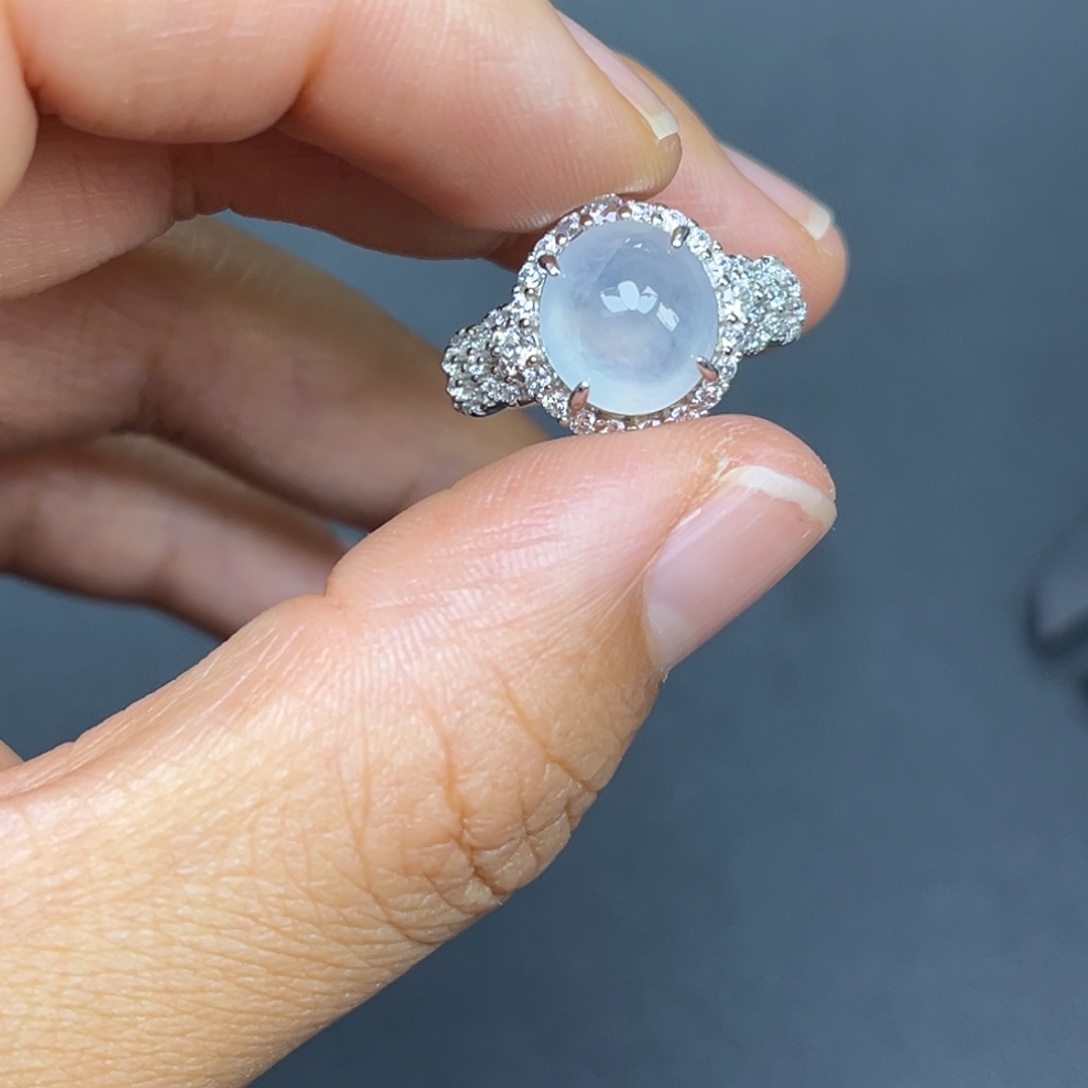 翡翠银S925镶嵌吊坠(不含链)