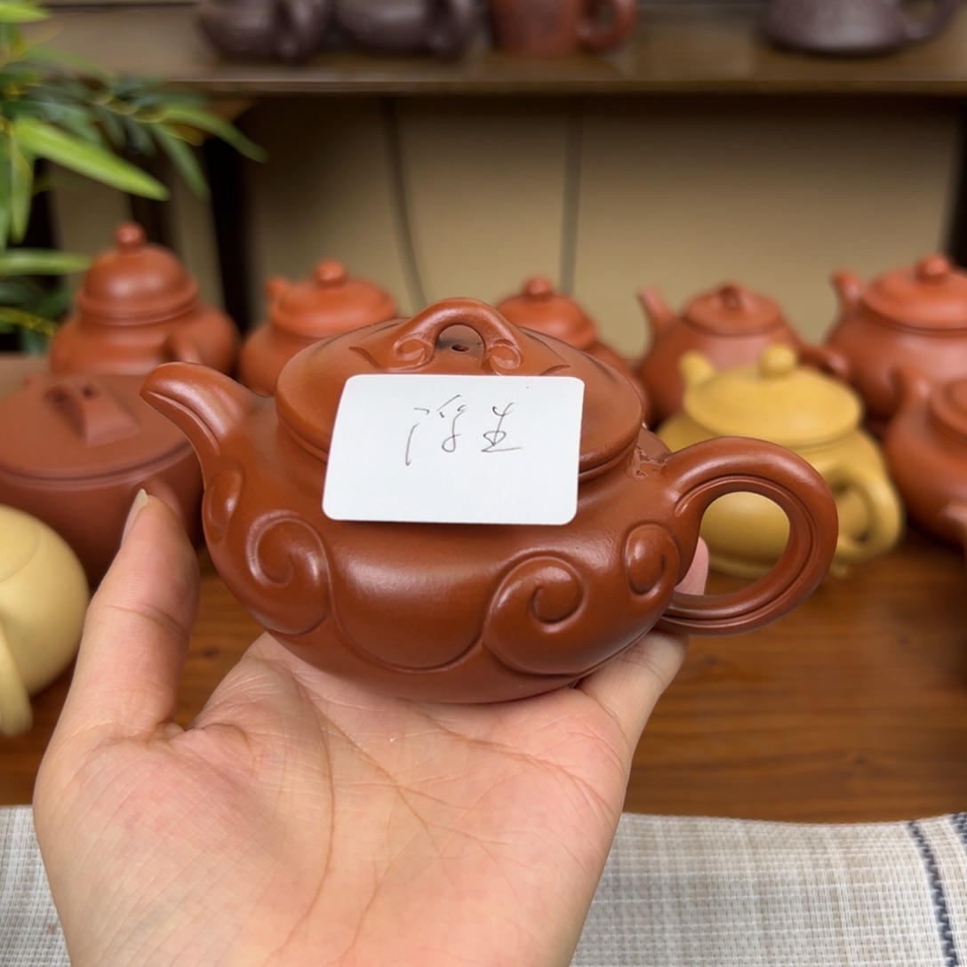 浮***生紫砂茶壶紫砂壶仿古如意朱泥150cc全手