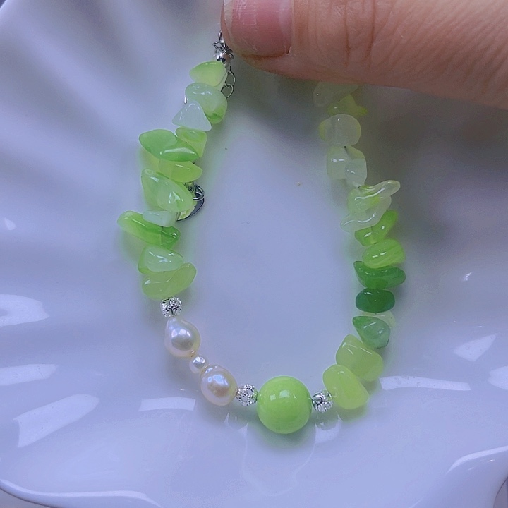 淡水珍珠手绳合金