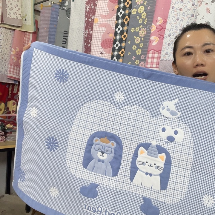 棉特价蓝色小猫咪