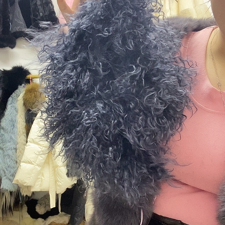 三醋酯纤维围巾蓝色