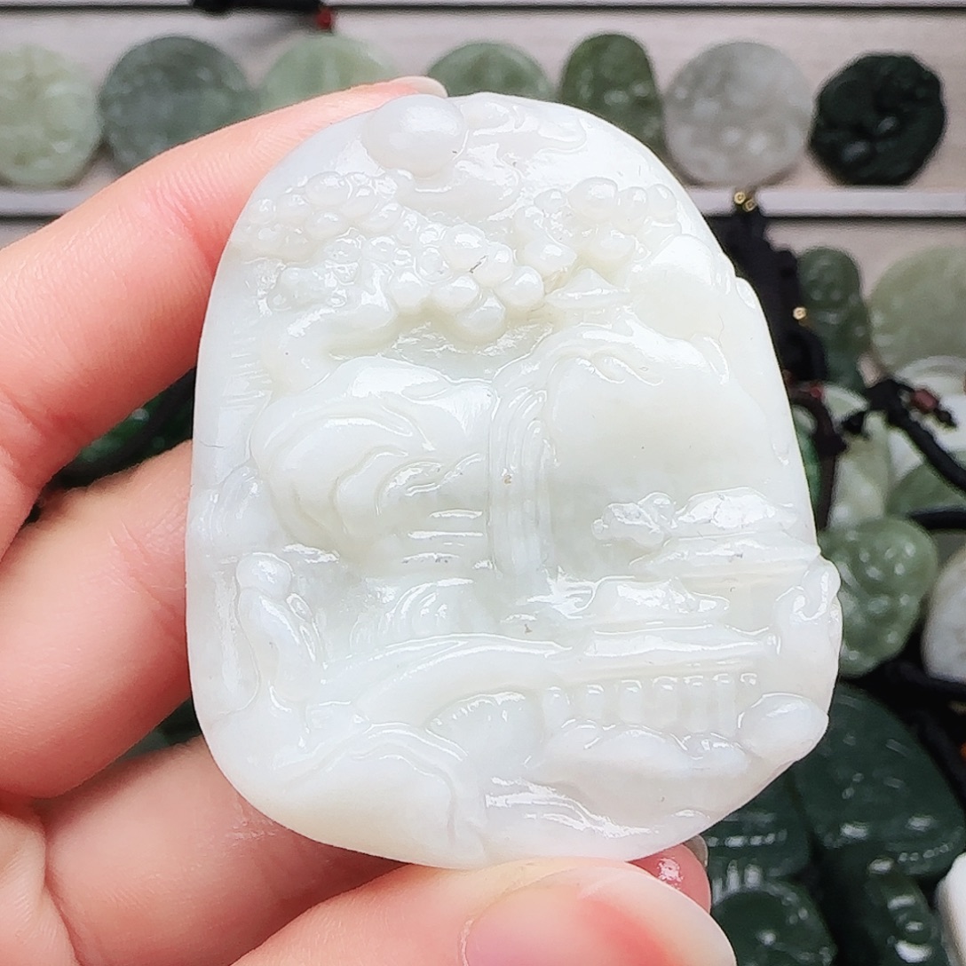 和田玉未镶嵌颈饰