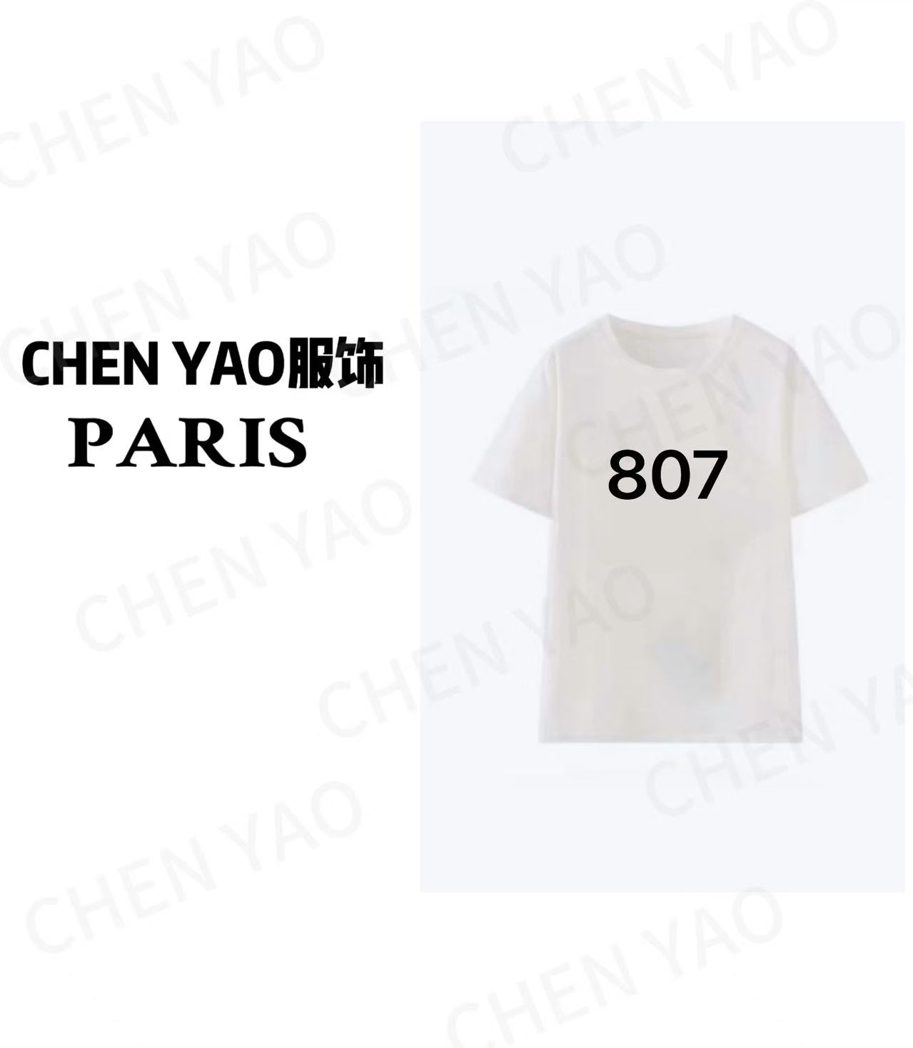 【807】s25新款 重工水钻手工彩绘工艺 时尚高级短袖百搭