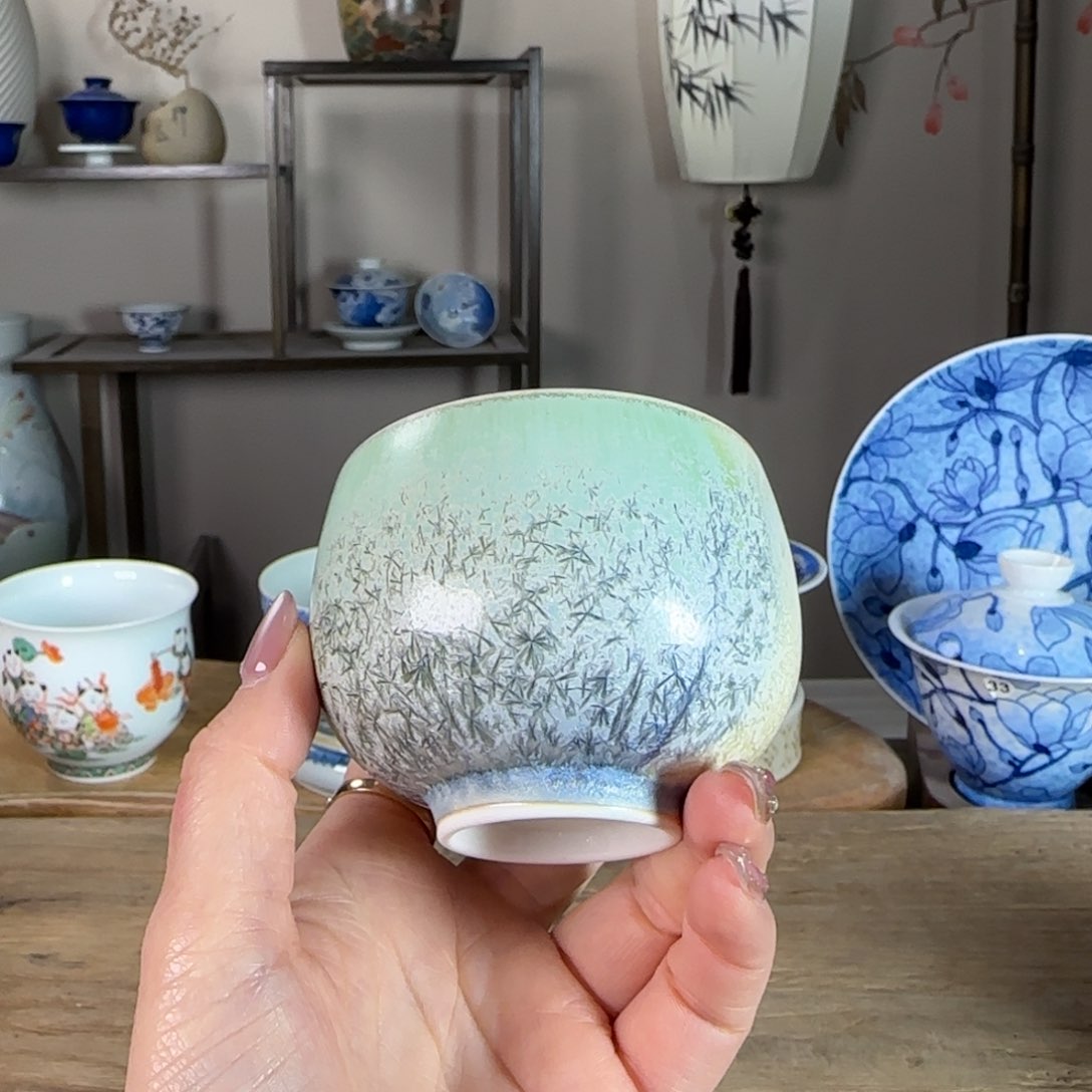 杯景德镇陶瓷柴烧多人