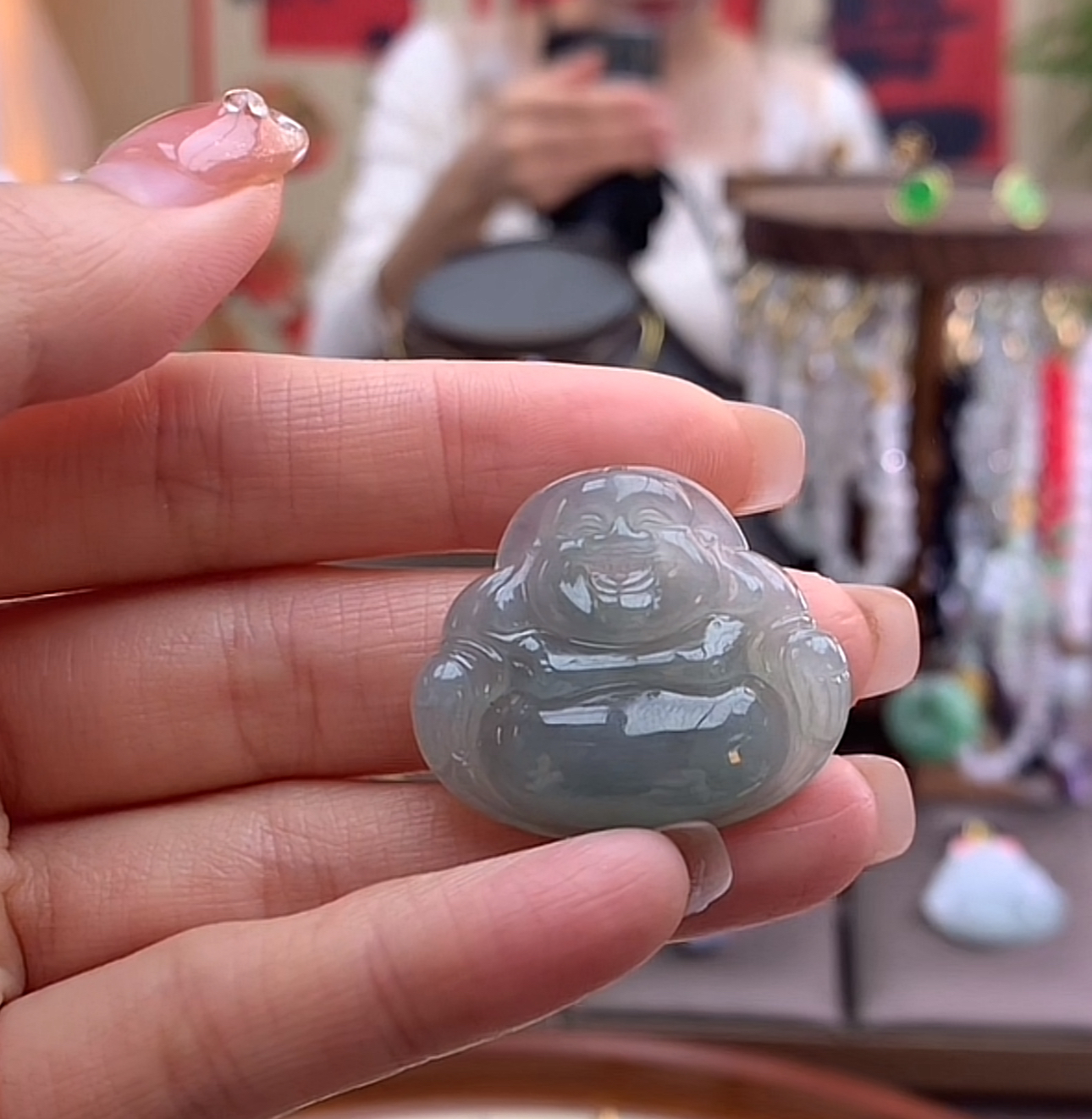 天然a货翡翠吊坠