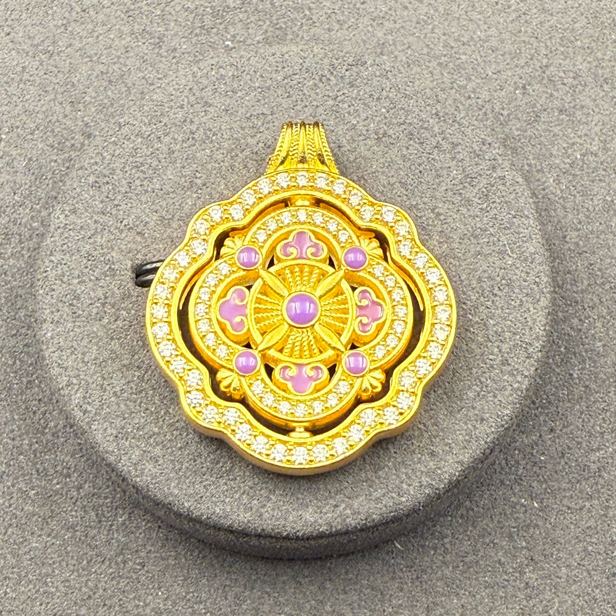 吊坠925银莫桑石 【鲁姆银】925银精美吊坠LMY021