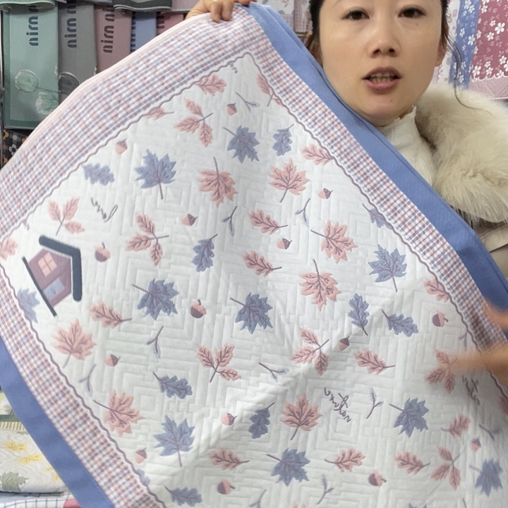 棉特价促销蓝色枫叶