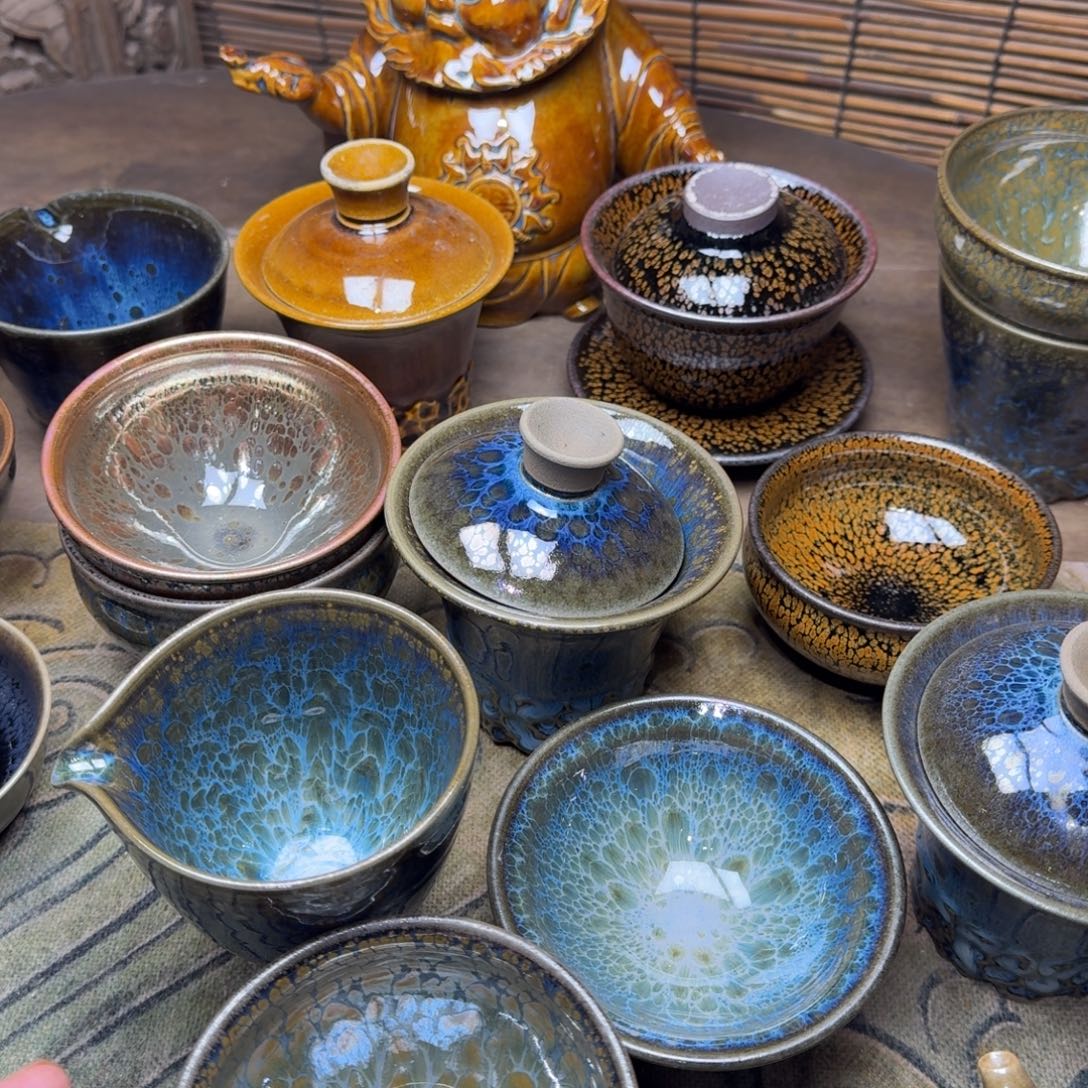 繁***道茶盏建盏精品三有牡丹