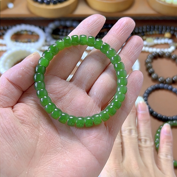 和田玉手串未镶嵌敏*