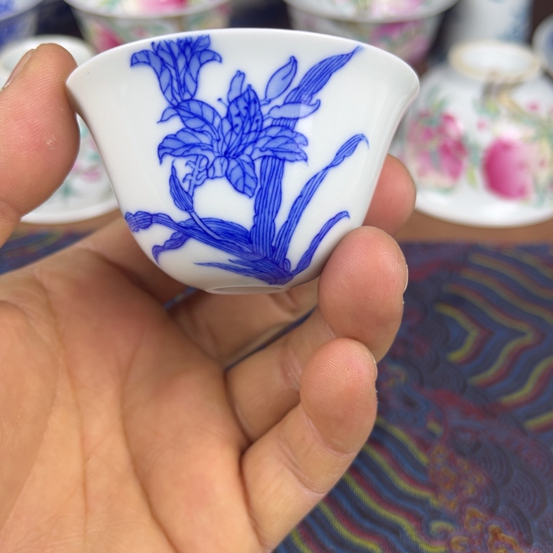 陶摆件杯手工手绘