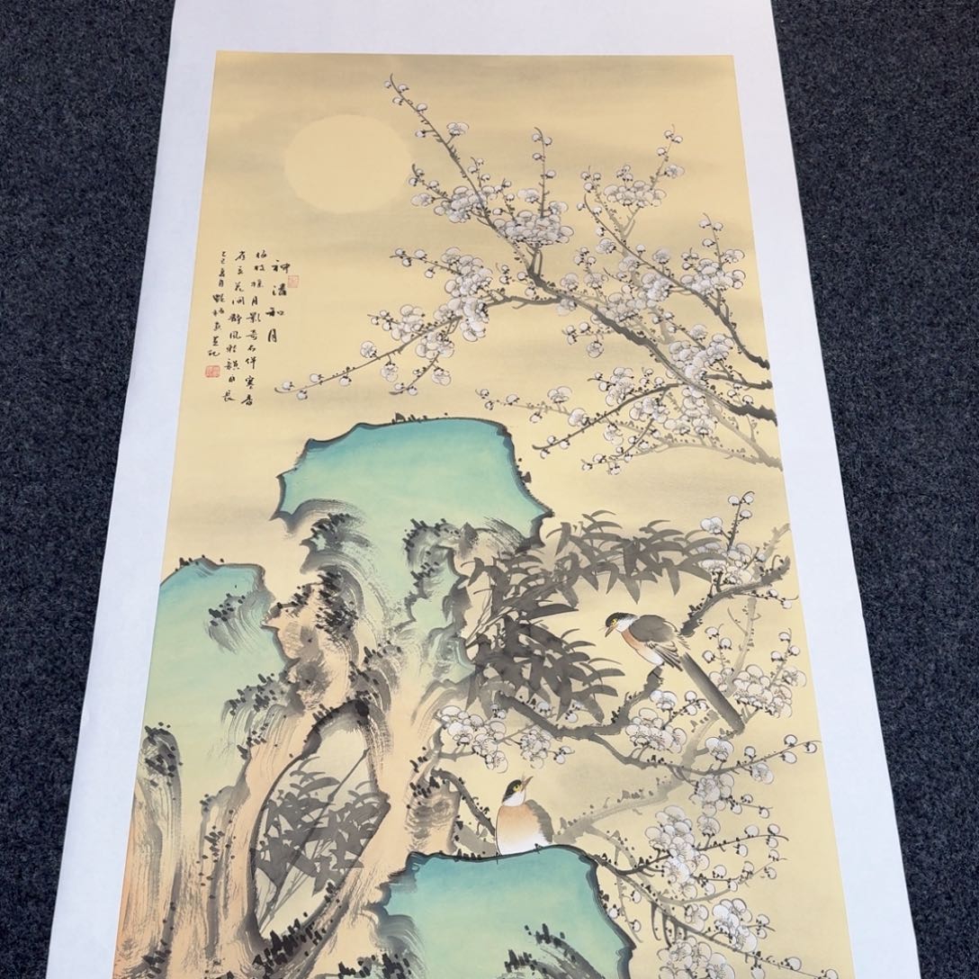 国画纯手绘山水花鸟作品